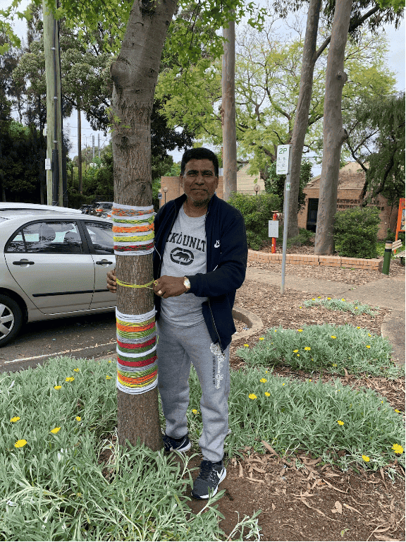 Yarn tree wrapping wentworthville library